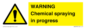 WARNING Chemical spraying in progress